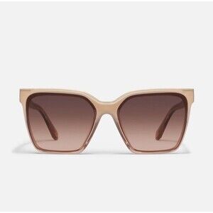 Quay Australia LEVEL UP Sunglasses Champagne Frame / Brown Fawn Lens New Color
